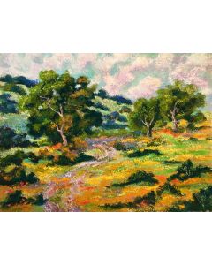 Mary Jane Erard - "California Hills" Pastel Drawing