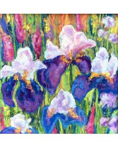 Mary Jane Erard - "Iris Garden" Pastel Drawing