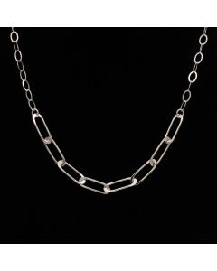 Jenny Gorkowski - "Paper Clip" Sterling Silver Necklace