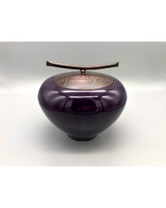 Carol Green - "#1 Purple Spaceship" Lidded Porcelain Vessel