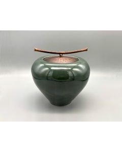 Carol Green - "Sage Green" Lidded Porcelain Vessel