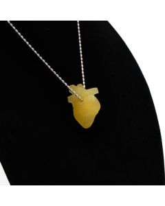 Anna Boothe - "Yellow Heart Bead" Necklace
