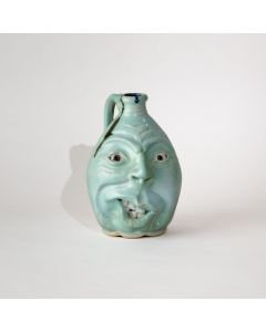 Brandon Knott - "Green Face Jug" Ceramic Sculpture