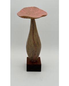 Jordy R. Poma - "Coral Cap, Dots" Ceramic Sculpture