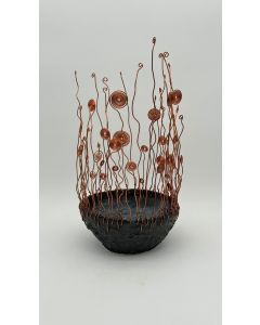 Jordy R. Poma - "Slimes" Ceramic and Copper Sculpture