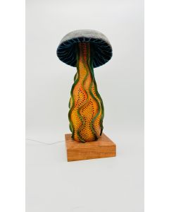 Jordy R. Poma - "Flames" Ceramic Sculpture with Light