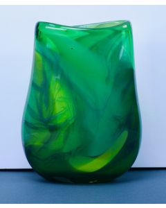 Matthew Richards - "Green Spring with Copper" Glass Vase
