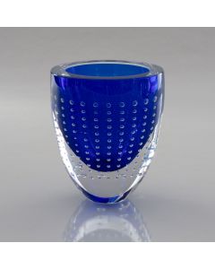 Leon Applebaum - "Darker Blue" Bubble Vase