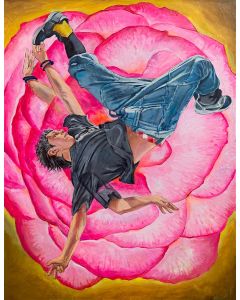 Craig Fisher - "Break Rose 1" Oil Painting
