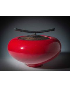 Carol Green - "Small Red Spaceship" Ceramic Vessel