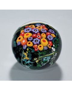 Shawn Messenger - "Poppy, Violet, and Mango" Glass Paperweight