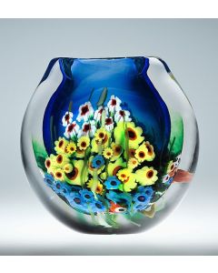 Shawn Messenger - "Blue Landscape Series" Glass Vase