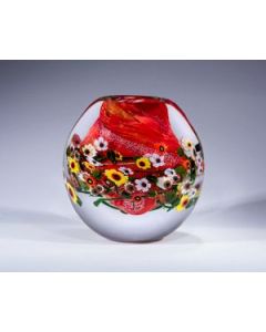 Shawn Messenger - "Fire Daisy" Glass Vase