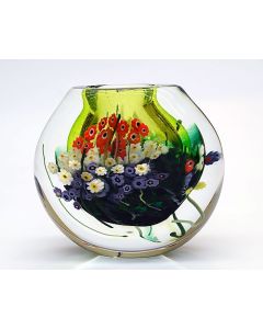 Shawn Messenger - "Lime Landscape Series" Glass Vase