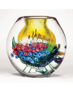 Shawn Messenger - "Daffodil Landscape Series" Glass Vase
