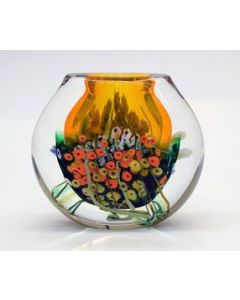 Shawn Messenger - "Tangerine Landscape Series" Glass Vase