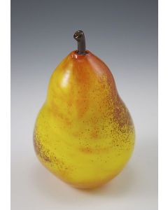 Shawn Messenger - "Yellow Pear" Glass Sculpture