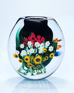 Shawn Messenger - "Black Landscape Series" Glass Vase