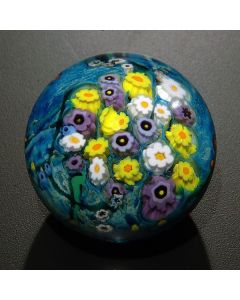 Shawn Messenger - "Daisy, Hippie Daisy, and Violet Landscape Series" Glass Paperweight