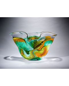 Matt Paskiet - "Spiderweb Draped" Glass Bowl