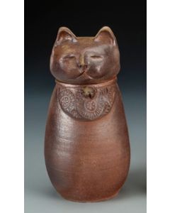 Cheryl Takata - "Cat" Woodfired Ceramic Jar