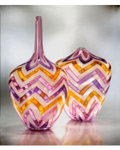 Marc VandenBerg - "Herringbone Summer" Glass Vase