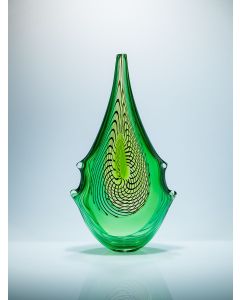 Mike Wallace - "Green Electric Violin" Glass Vase