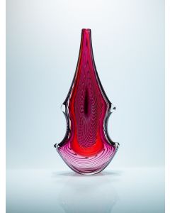 Mike Wallace - "Ruby Electric Violin" Glass Vase
