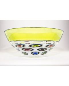 Mike Wallace - "Lime Murrine Incalmo" Glass Bowl