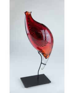 Mike Wallace - "Cardinal" Glass Sculpture