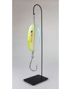 Mike Wallace - "Lime and Blue Lure" Glass Sculpture