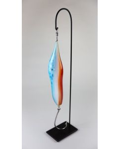 Mike Wallace - "Blue and Orange Lure" Glass Sculpture