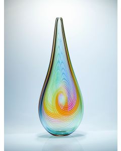Mike Wallace - "Teardrop Cane" Glass Vase