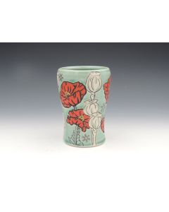 Meghan Yarnell - "Poppy" Ceramic No-Handle Cup