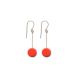 Red Circle Drop Earrings