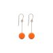 Orange Circle Drop Earrings