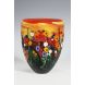 Shawn Messenger - "Red and Yellow Garden Series" Glass Vase