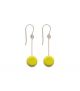 Lime Circle Drop Earrings