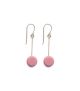 Pink Circle Drop Earrings