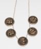 Hatshepsut 5 Button Sterling Silver Bezel Set Bras