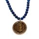 Hatshepsut with Dark Lapis Beads and Brass Chain-L