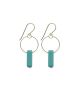Turquoise Bar Hoop Earrings