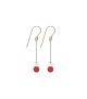 Red Dot with Mother of Pearl Detail Earrings