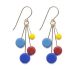 Tablet Cluster in Deep Red and Blue Earrings