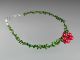 Elizabeth Johnson - Glass Pepper Berry Necklace with Natural Vessonite Drops