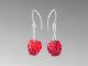 Elizabeth Johnson - Glass Tilted Raspberry Earrings