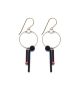Black Mirror Hoop Earrings