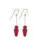Translucent Red Cone Earrings