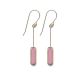 Pink Rectangle Earrings
