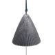 Ribbed Pewter Wind Chime Cone
